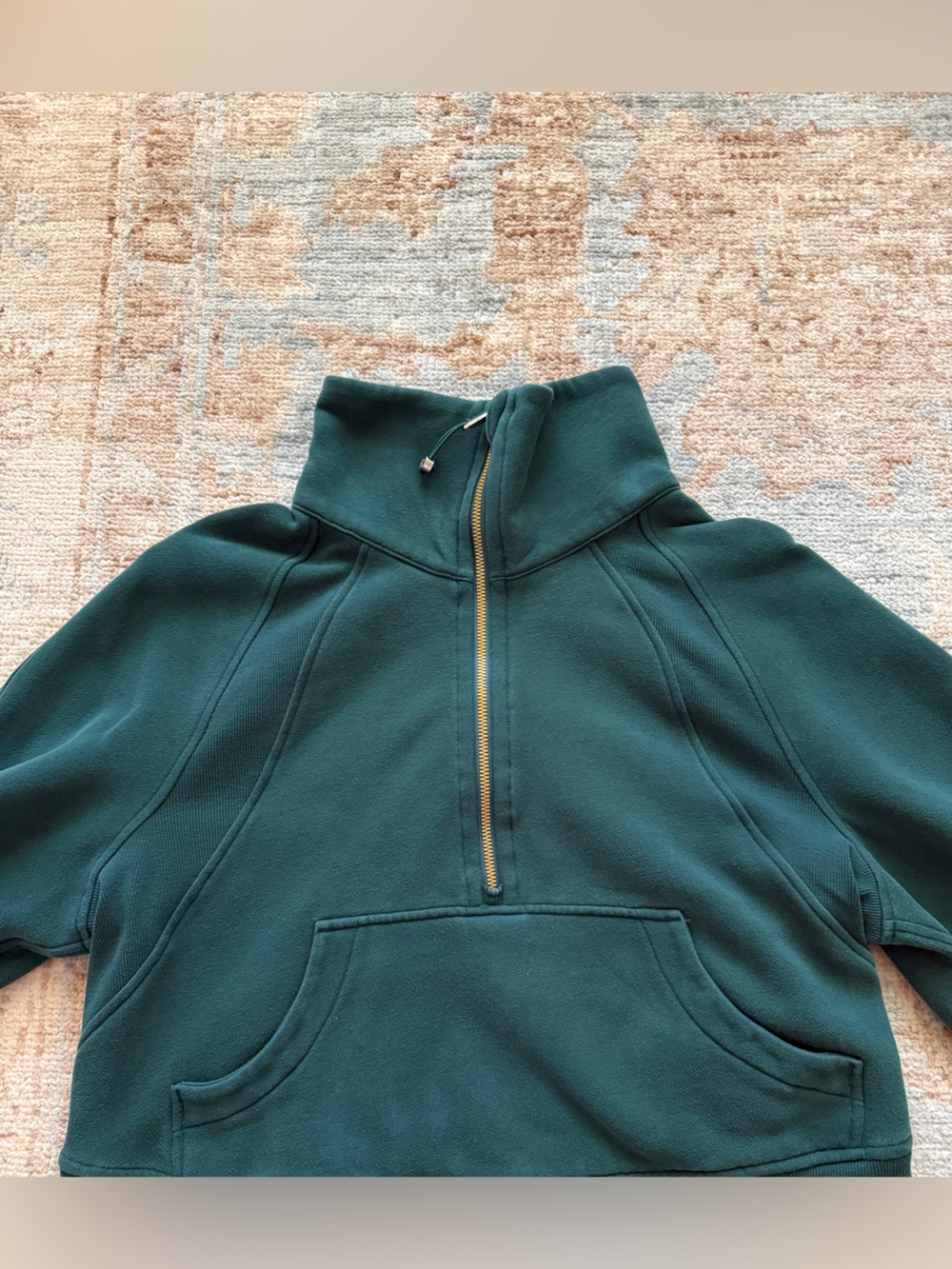 Lululemon Scuba Oversized Funnel Neck Half Zip Storm Teal XS/S - Picture 3 of 5